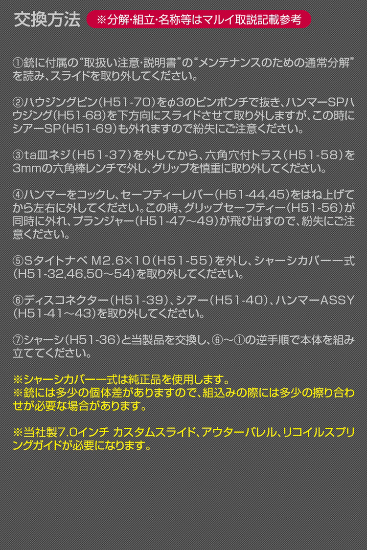 NINEBALL 東京マルイ ハイキャパ5.1用 カスタムロアフレームR 7.0